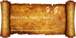 Herczig Györgyi névjegykártya