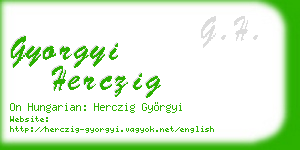 gyorgyi herczig business card