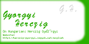 gyorgyi herczig business card